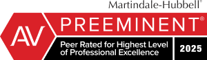 Martindale-Hubbell | AV Preeminent | Peer Rated for Highest Level of Professional Excellence